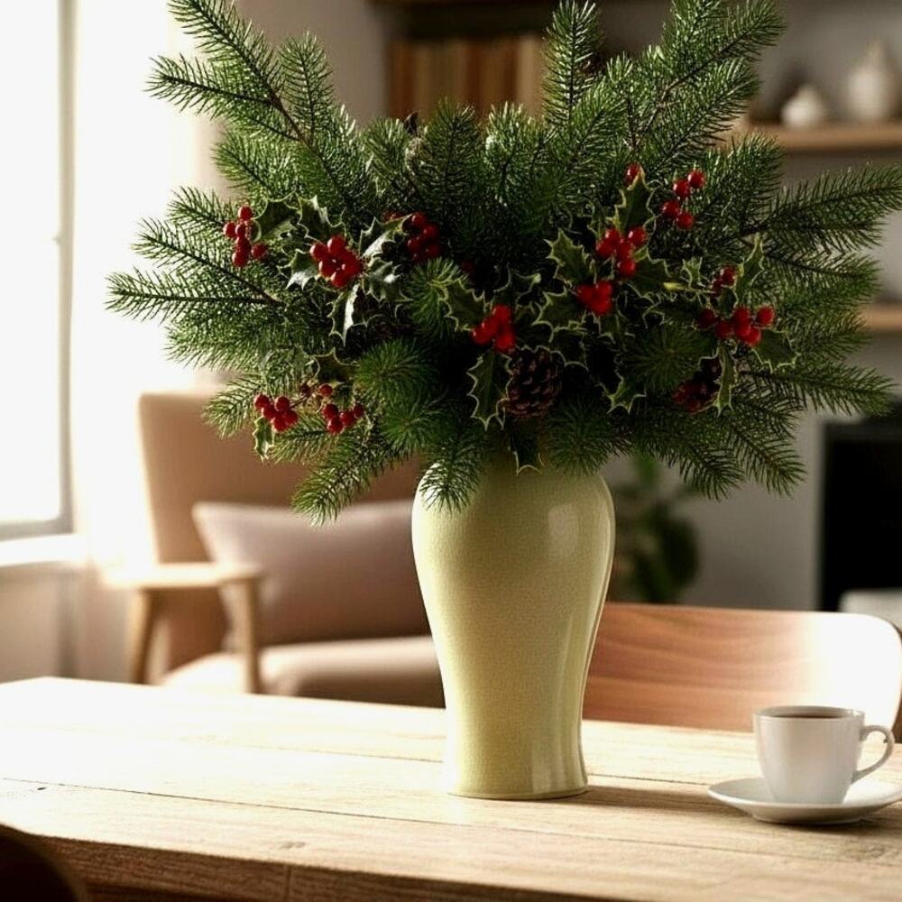 Beige Pottery Vase Rustic Primitive 🌾💐 Distressed 6" Vintage Decor